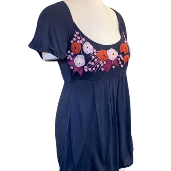 Anthropology Rio Rao Embroidered Knit Top Sz M #33E - Picture 3 of 8